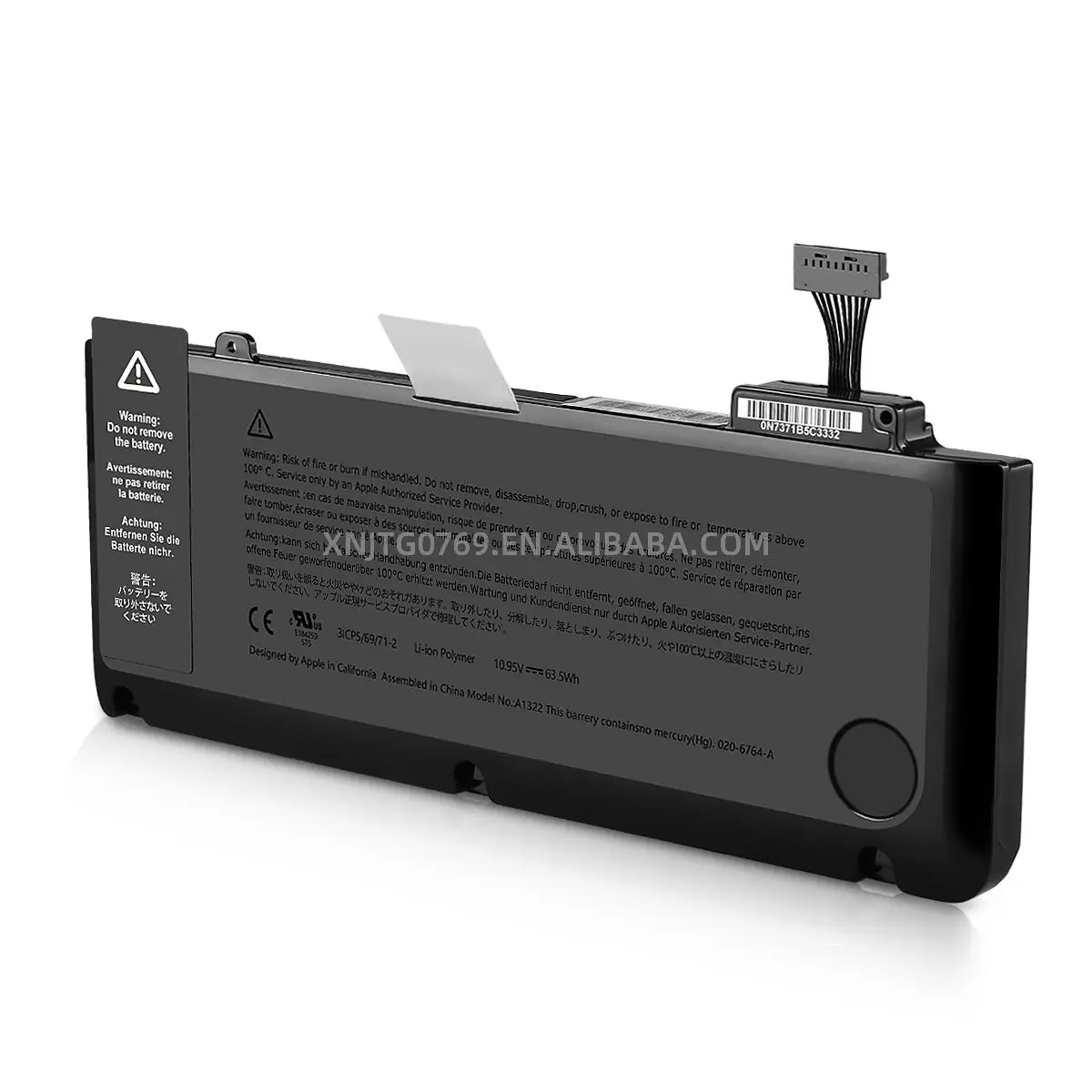 

J01 Replacement original battery for mac book pro bateria a1322 laptop battery cell price, Black