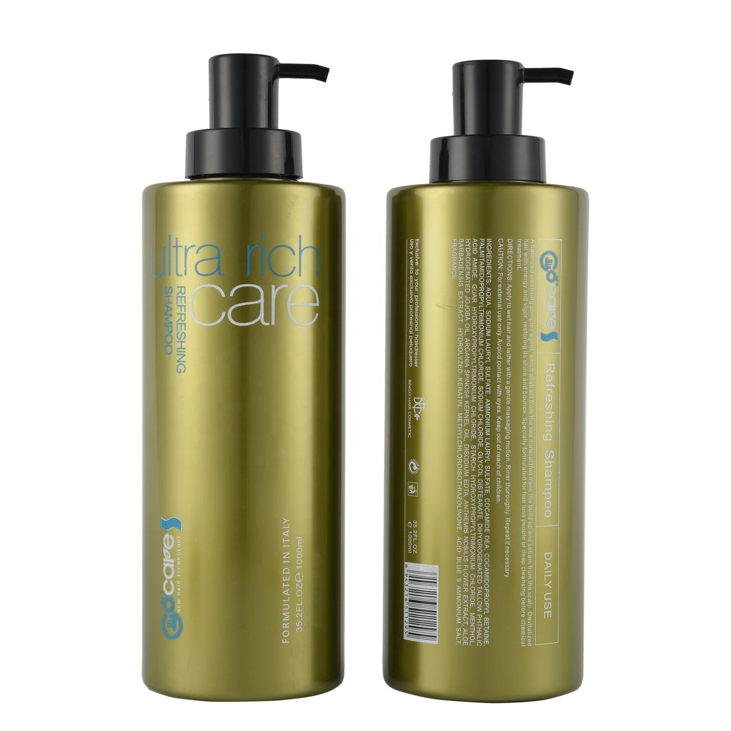 

Gocare Private Label Refreshing Shampoo For Hair Salon With Natural Jojoba Oil To Provide Intense Softness