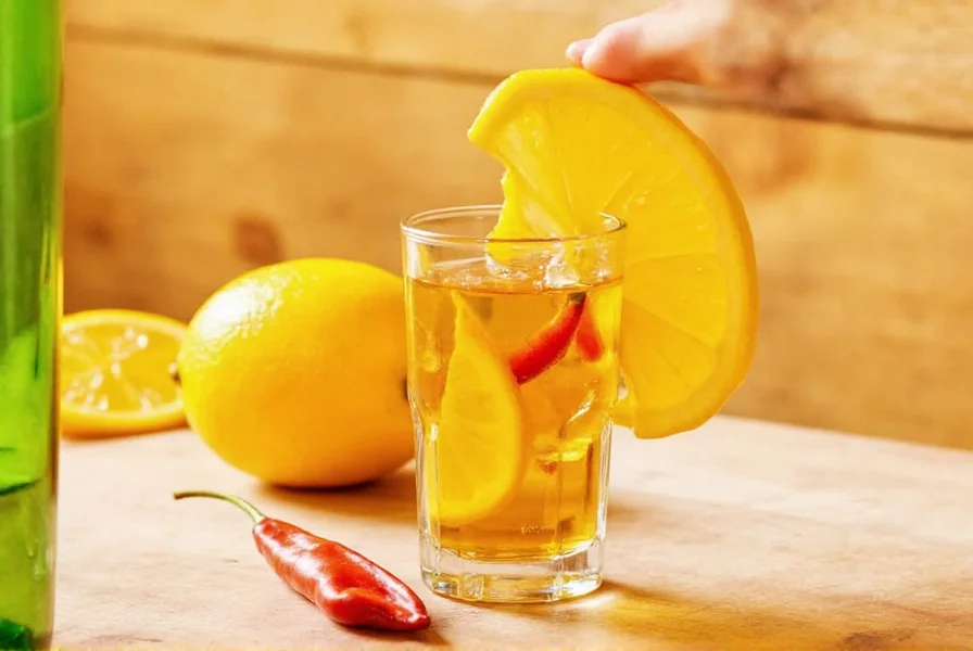 cayenne pepper and lemon shot