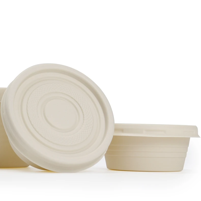 

New product pla disposable cup biodegradable ketchup cups with lid