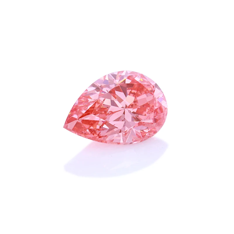 

Excellent cutting Fancy color 1.066ct Pink pear CVD Lab Diamond