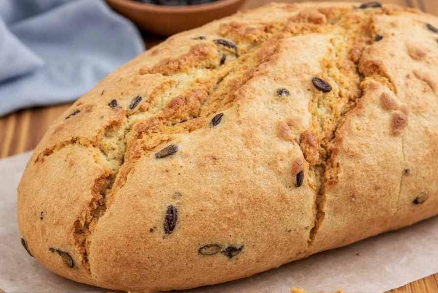 Freshly baked cinnamon raisin bread sliced open showing perfect crumb structure and evenly distributed raisins