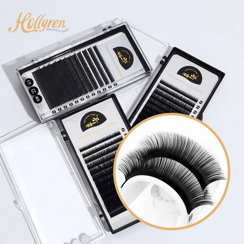 

Hollyren Bcdd+ Curl Mink Individual Eyelashes 0.03/0.05/0.07/0.10 Individual Eyelash Extension Supplies Professional Soft Cilios