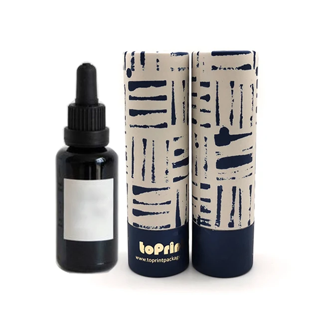 
Luxury French Perfume Bottle Packaging Cardboard Cylinder Round Paper Box With Custom Logo 