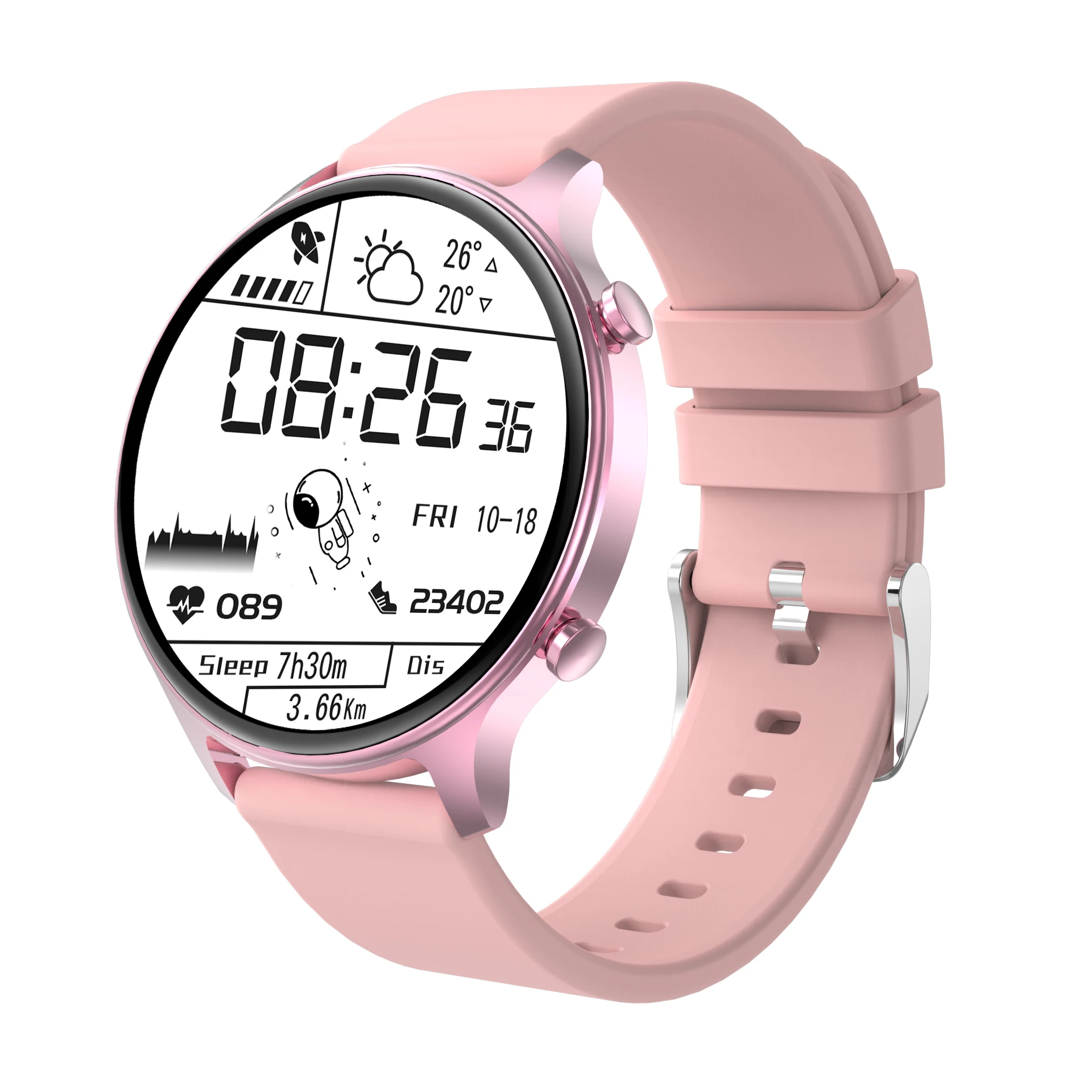 

DK18 Heart rate measurement Blood pressure blood oxygen sleep monitoring BT3.0/ 4.0 BLE Aluminum alloy Voltage: 4.2v SMARTWATCH