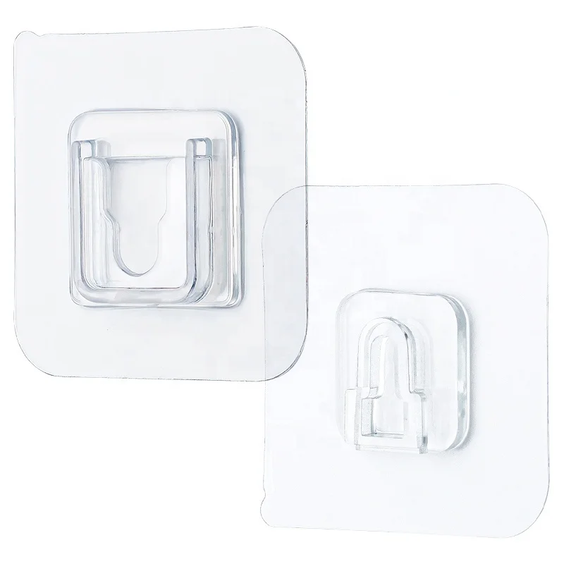 

Double-Sided Adhesive Wall Hooks Hanger Strong Transparent Suction Cup Sucker Hook Bathroom Storage Holder