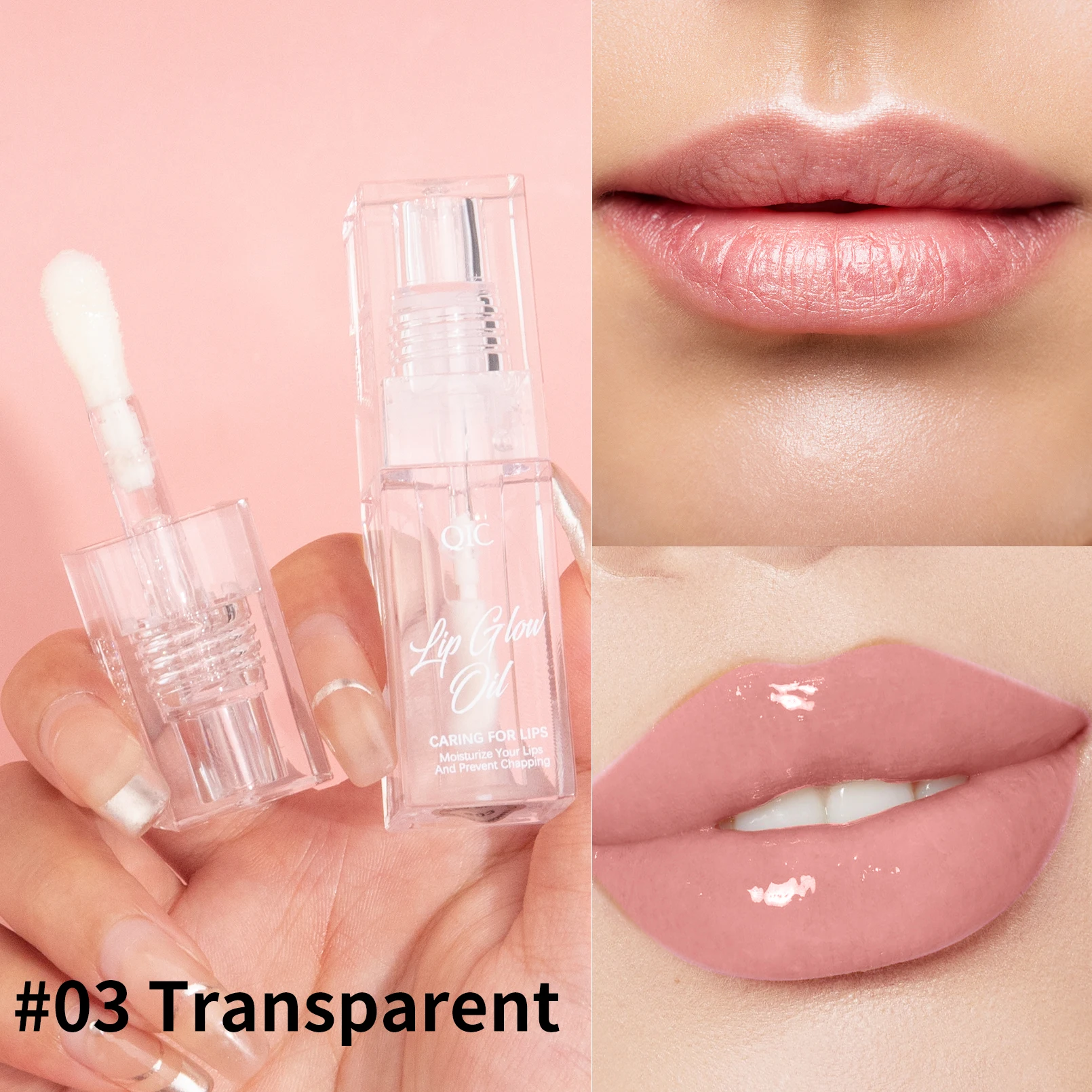 Wholesale clear Lip Gloss Color Changing Lip Oil Custom Label Gloss Glaze Tinted Lip Balm