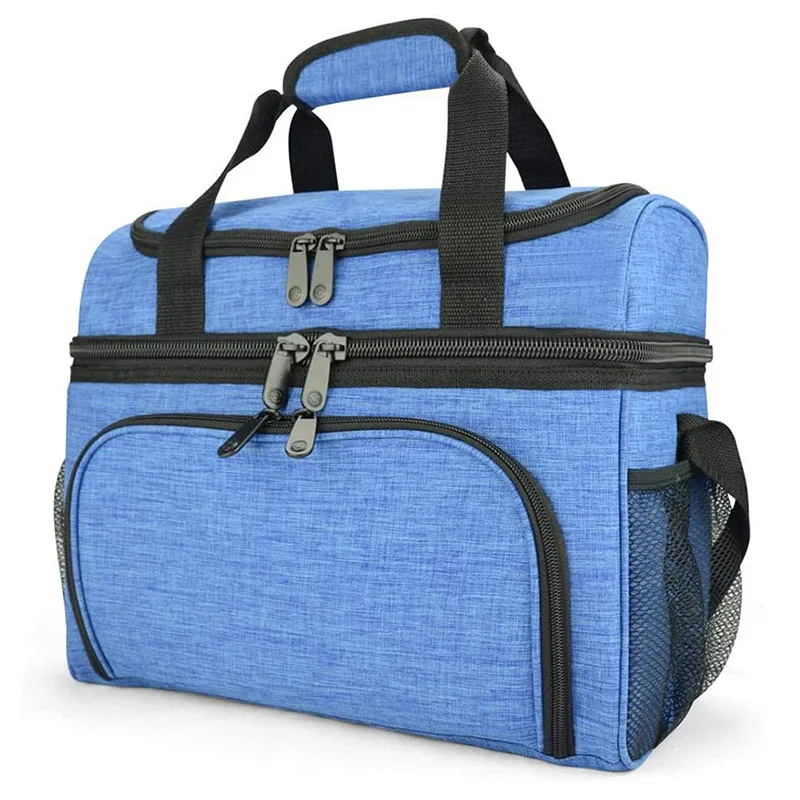 

Reasonable Price Large Portable Double Layer Thermal Insulated Lunch Box Cooler Bag, Any colors available