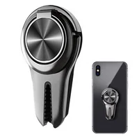 

Universal For Multiple Devices 2 In 1 Metal Mount Stand Car Air Vent Finger Ring Holder