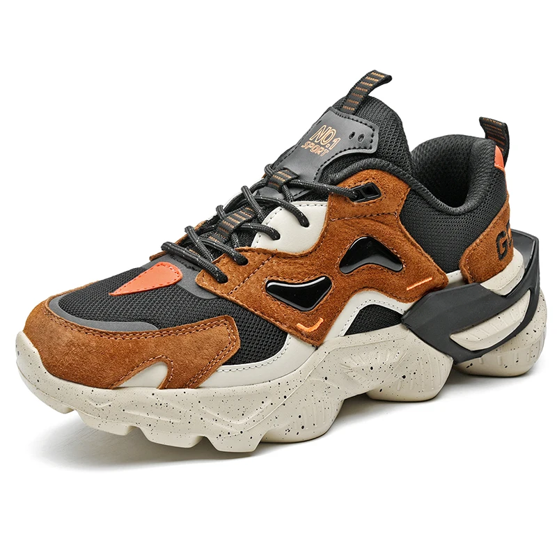 

wholesale athletic trainers sneakers for men breathable mesh fabric footwear walking running sports shoes, Beige green/black red/black orange
