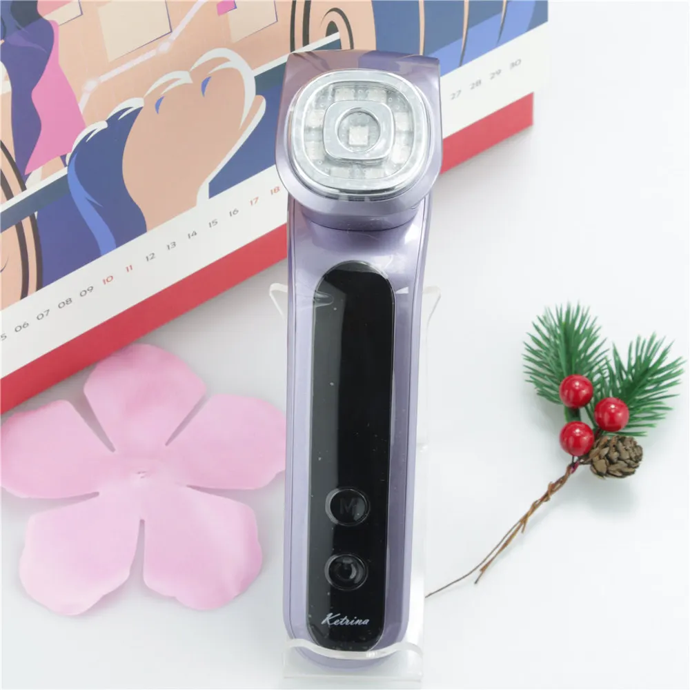 

New original 4 in 1 rf&ems massager radio mesotherapy face best blue light for acne led at home, White, gold or customized.