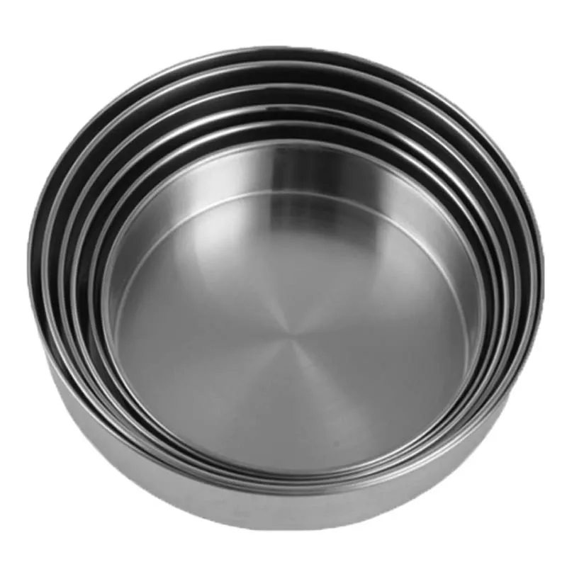 

Amazon Hot Sale Easy Clean Stainless Steel Nonstick Baking Pastry Pizza Round Cake Pan