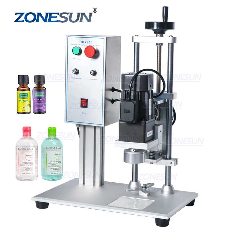 

ZONESUN ZS-XG450 Pump Semi Automatic Bottle Glass Bottle Ropp Capping Sealing Making Plastic Bottle Machines