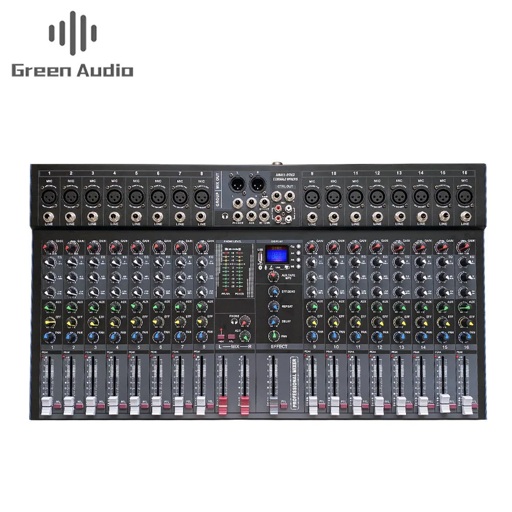 

GAX-ET16 Professional 16-Channel Mixer Single Output BT With Effect Reverb Can Be Used For Singing Performances