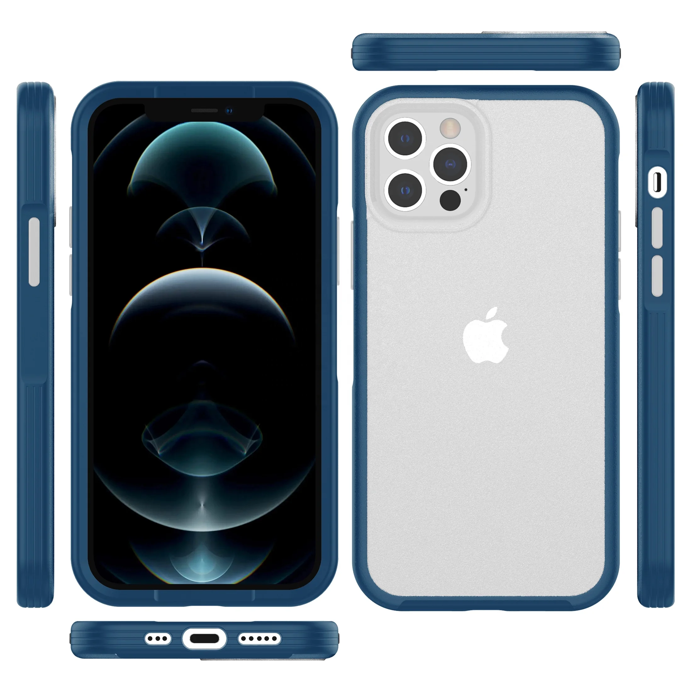 

Customised Black Matte 360 Silicone PC Cell Phone Cases In Bulk Shells Covers For iPhone 11 X Xs Xr 12 Pro Max SE 6 7 8 S Plus, Multiple colors