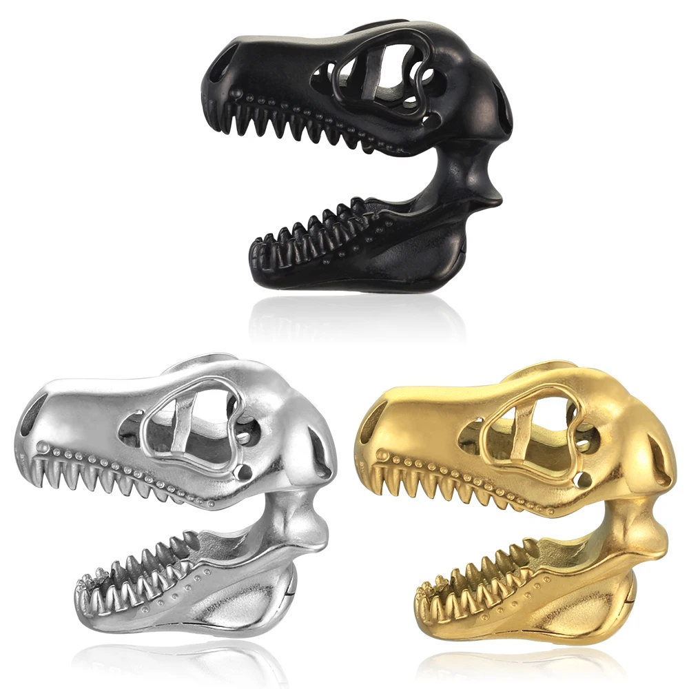 

Wholesale Stainless Steel Dinosaur Shape Ear Weights Gauges Plugs Flesh Tunnels Ear Piercing Expander Body Jewelry, Balck silver gold