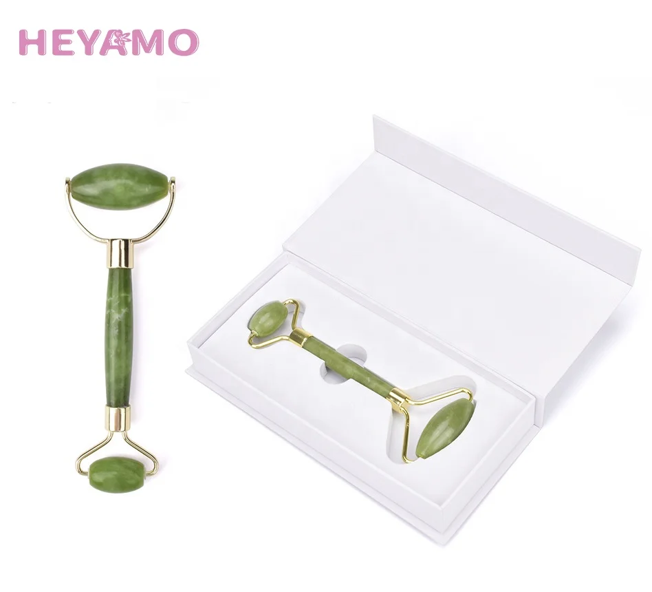 

HEYAMO Muestras Gratis Beauty Health Products For Women Facial Marmor Cuarzo Rose Quartz Roller Jade Stone Masajeador Facial, Green