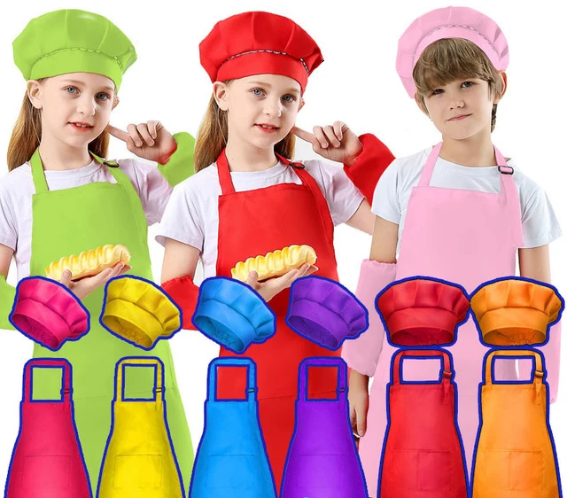 

TK03 Kindergarten Painting Clothes Chef Clothing Custom Printing Clothes Children Aprons Custom Children Aprons