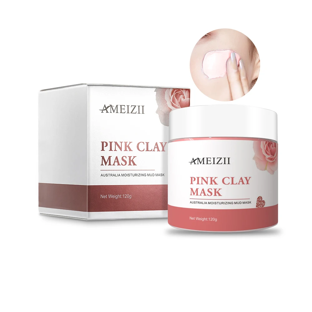 

Private Label Skin Care Pink Clay Mask Mascarillas Faciales Organic Face Mask Moisturizer Antiaging Dark Spot Removal Bleaching