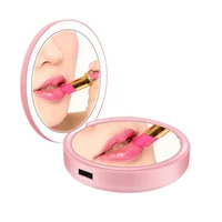 

2019 new products Magnifier charger Led Makeup Mirror powerbank 4000mAh