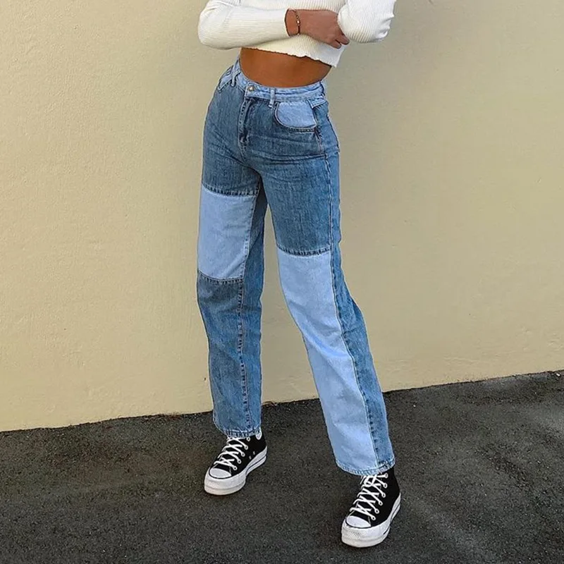 

2020 Straight Women's jeans Baggy Vintage High Waist Boyfriends Denim Distressed Street wear pants