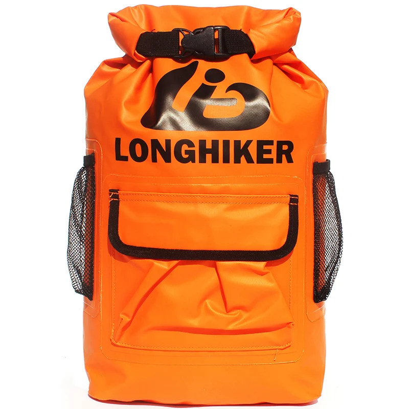 

Top fashion Orange beach swimming drifting hiking camping bag waterproof backpack