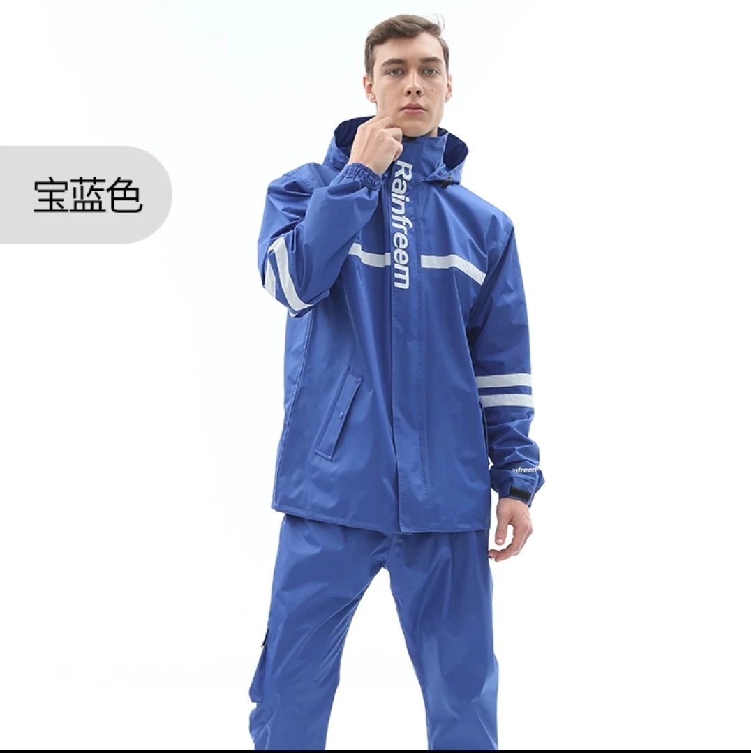 

Rainfreem 3M Rain coat Industrial Waterproof Polyester Work Raincoat Adult, Red/yellow/rose red/customized