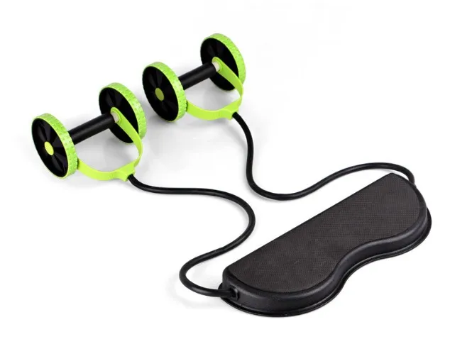 

Home gym equipment fitness machine Multifunctional Rally Device Double Wheel Rope Abdominal Muscle Trainer Exercise, Black