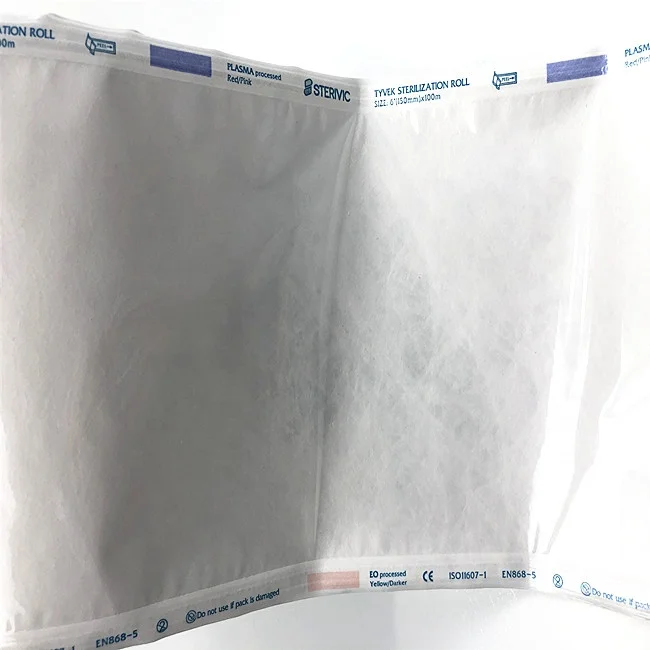 
Medical Sterilization Packaging Disposable Dental Sterilization Tyvek Pouch Roll 1073B 