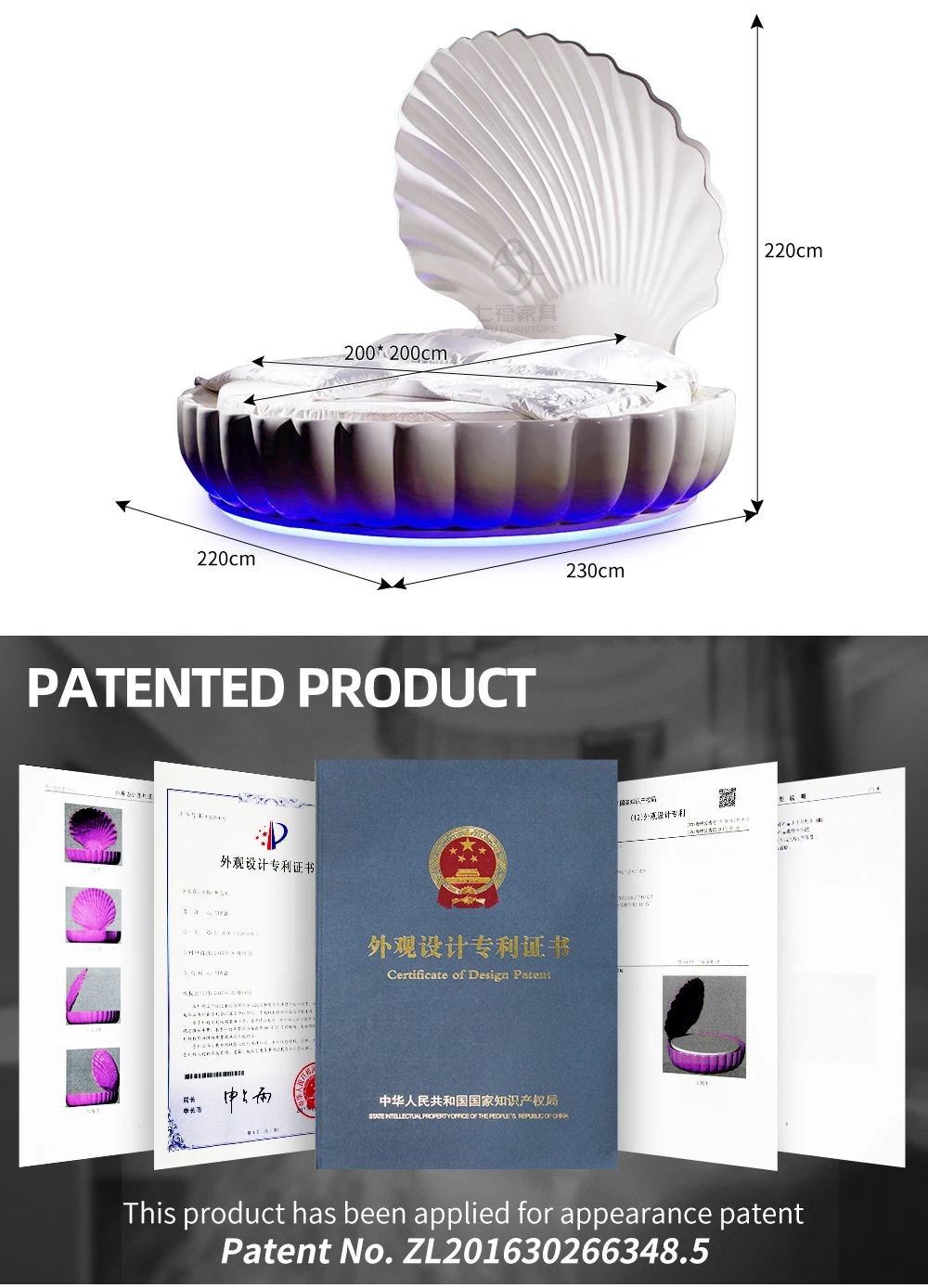 2020 Best-Selling Marine Series Shell Round Bed| Alibaba.com