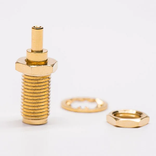 bulkhead sma female connector crimp for rg081 pigtail cable