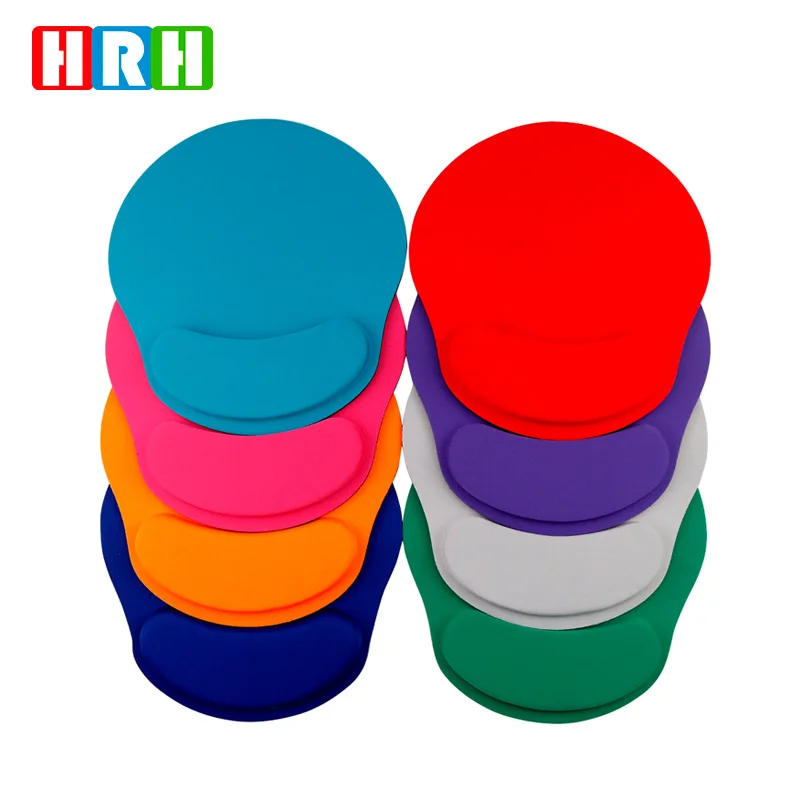

Non-slip Mouse Pad Round Soft Wrist Protected Cushion Solid Color EVA Gaming Mouse Pad Office Home Mousepad Mat for Gamer, 10 colors