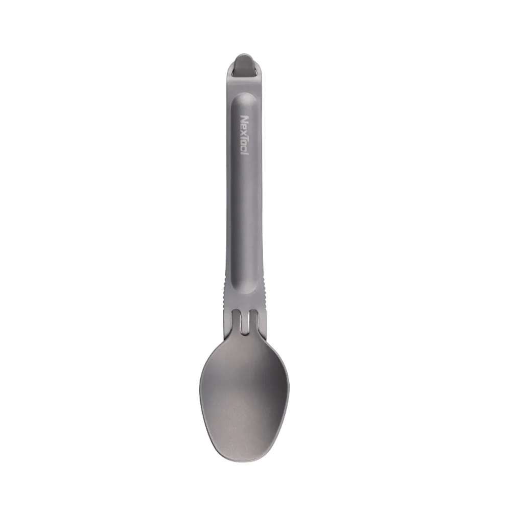 

Titanium Camping Outdoor Cutlery Set Spoon Fork in one set Nextool KT5525 Titanium Cutlery set