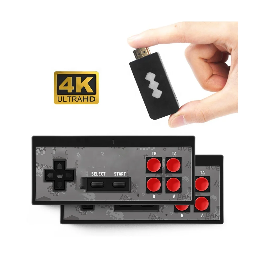 

Factory Price Video Game Console New Y2 8 Bit 4K HD Built in 568 Classic Games Mini Retro Console Wireless Controller Player, Grey