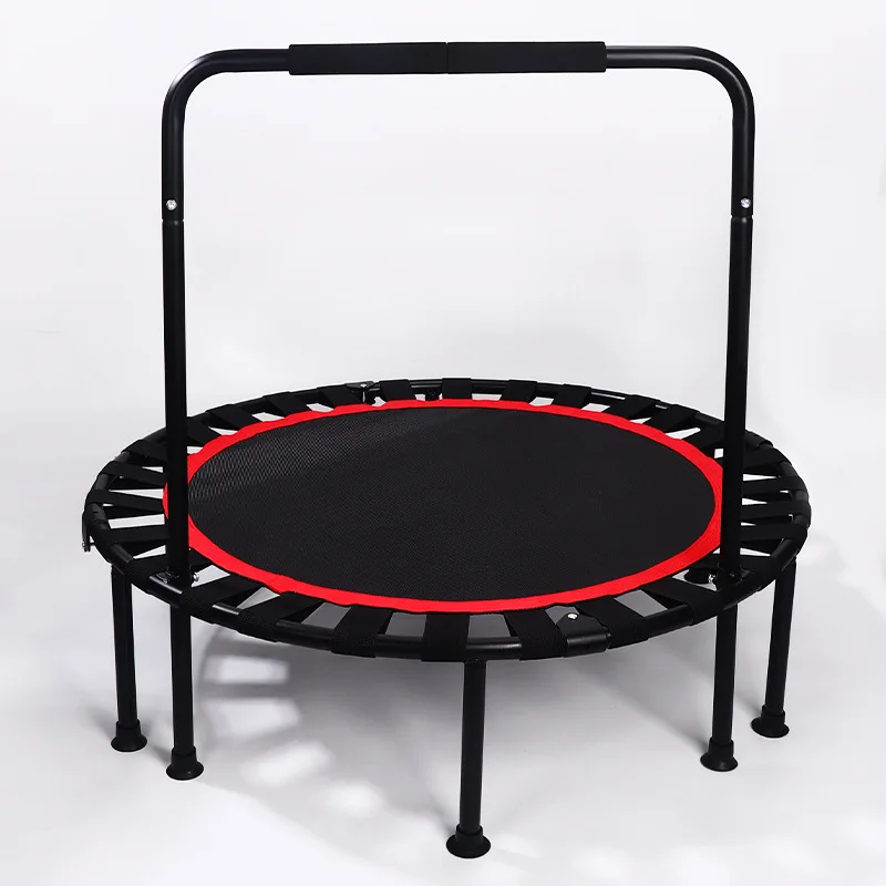 

Round Trampoline Gym Fitness Indoor Outdoor Folding Exercise Trampoline with L handle 40 inch