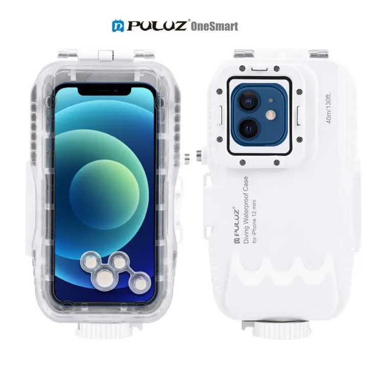 

Dropshipping Factory PULUZ 40m 130ft Waterproof Photo Video Underwater Diving Swimming Mobile Phone Case for iPhone 12 mini