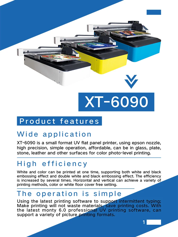 Ovsuqu 6090 UV Printer Flatbed Varnish UV Printer TX 800 UV Printer Working  Area 23.6x35.4 inches with 3pcs Printhead for Phone Case Acrylic (UV 6090