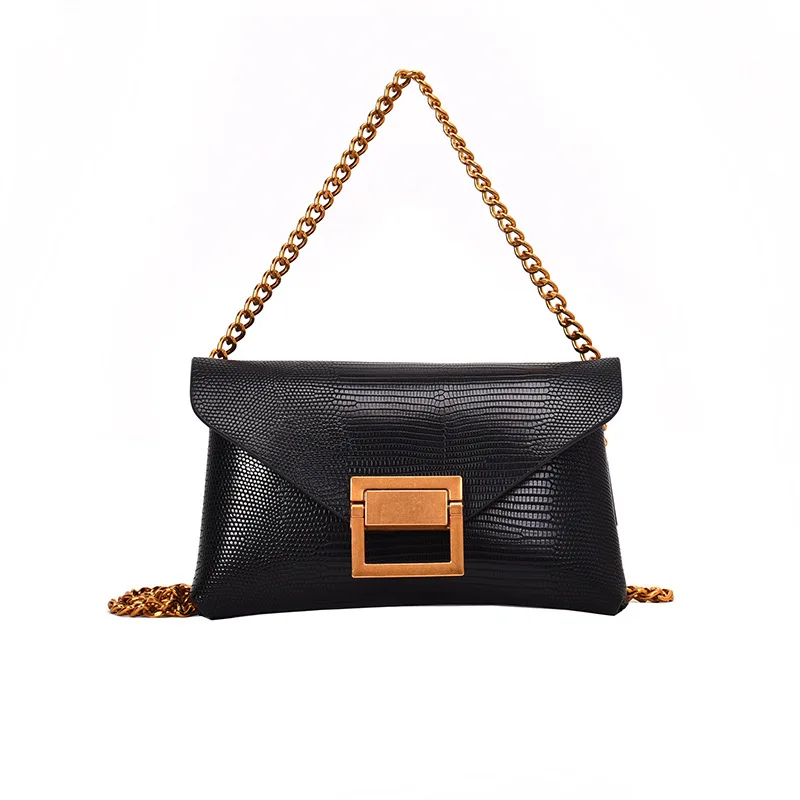 

Lizard pattern chain bag ladies crossbody small cross body bags women shoulder belt bag leather, Accept customized color