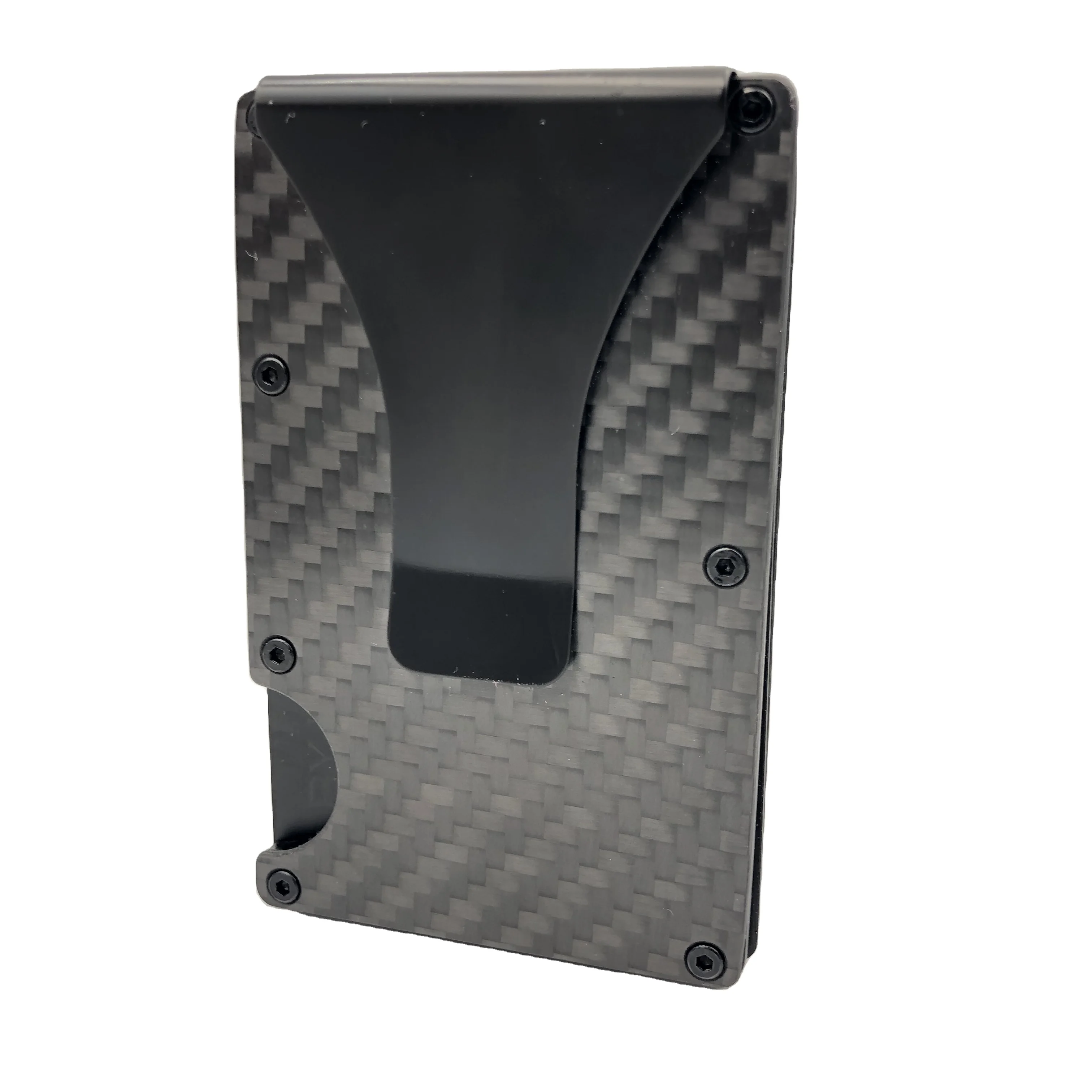 

New Arrival Real Carbon Fiber Card Holder Money Clip Carbon Men's Business Fiber Wallet, Black