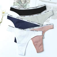 

Women's Cotton G-String Thong Panties String Underwear Women Briefs Sexy Lingerie Pants Intimate Ladies Letter Low-Rise Panties