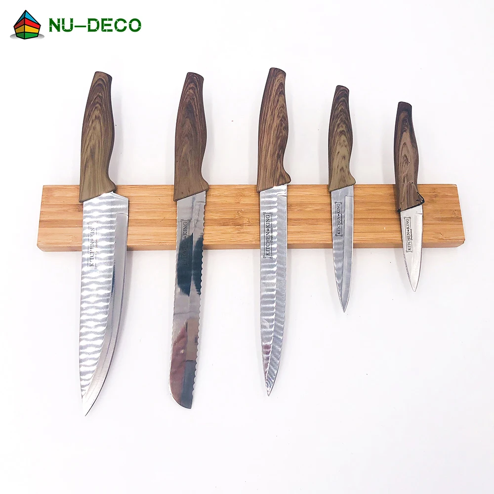 

Kitchen wall mounted bamboo wooden magnetic knife bar / knife strip / knife holder