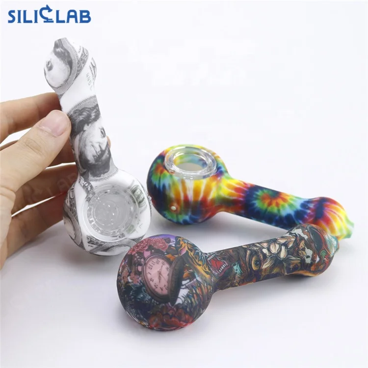 

Small MOQ Wholesale Tobacco Silicone Pipes 4.23'' Smoking Water Pipe Glass Pipes Weed