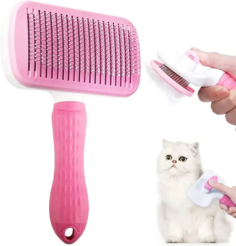 

2023 New Arrival Pet Grooming Brush Clean Hair Brush One Key Hair Removal Needle Comb Self Cleaning Dog Cat Brush