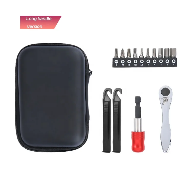 Portable Mini High Quality Ratchet Wrench Bit Set Alloy Cycling Tool Set for Daily Using Mini Ratchet Wrench Screwdriver Bit Set