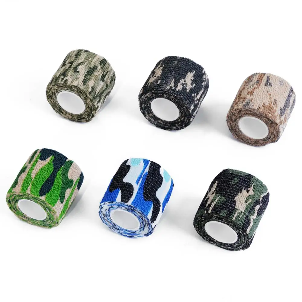 

Hot sale Outdoor woodland hunting and tactical accessories Bionic Army Adhesive Camouflage Tape Wrap