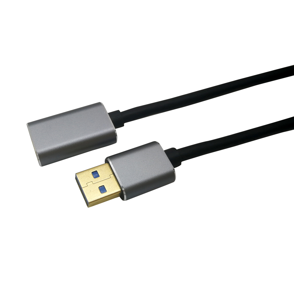 

Factory Free Sample Custom Logo Standerd Metal Case USB 3.0 A Male To Female Usb 3.0 Extension Cable, Black