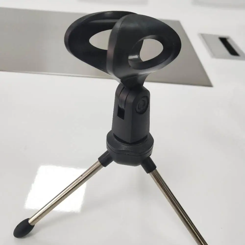 

Mini Portable Table Tops Microphone Tripod Zinc Alloy Mic Stand Bracket Desktop Adjustable Microphones Tripods Holder Mic Stand, Black