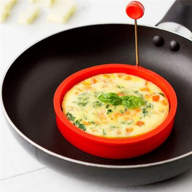 

Thickened Handle Mould Silicone Omelette Ring Kitchen Accessories, As show