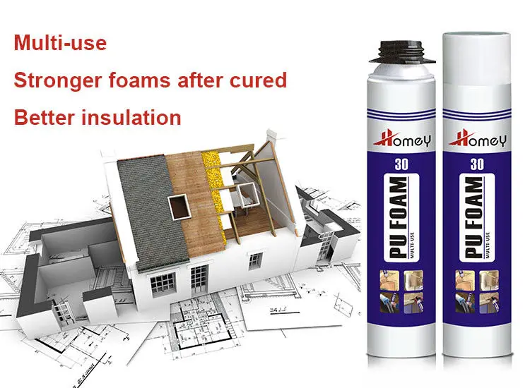 Pu Foam 750ml Spray Insulation Foam Food Grade Spray Foam Insulation