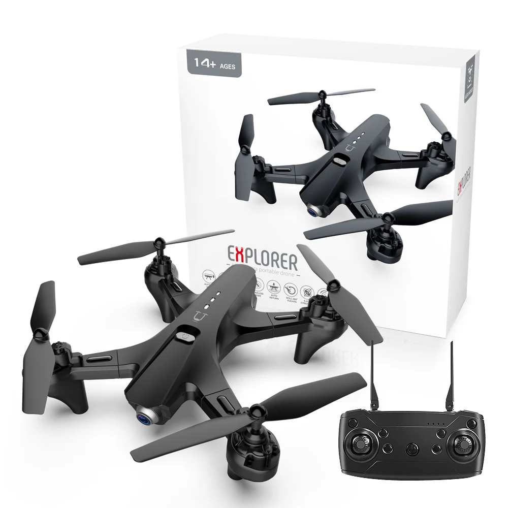 

LS-UTU Drone 4K Foldable FPV Drones With Camera HD WIFI Double Cameras Quadcopter RC Dron Altitude Hold Mode Drone Professional, Black,gery